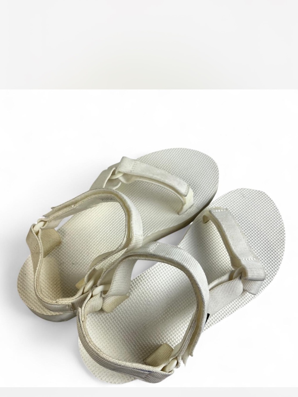 Teva Original Universal White Sandals Womens Size 7 classic hook-and-loop straps